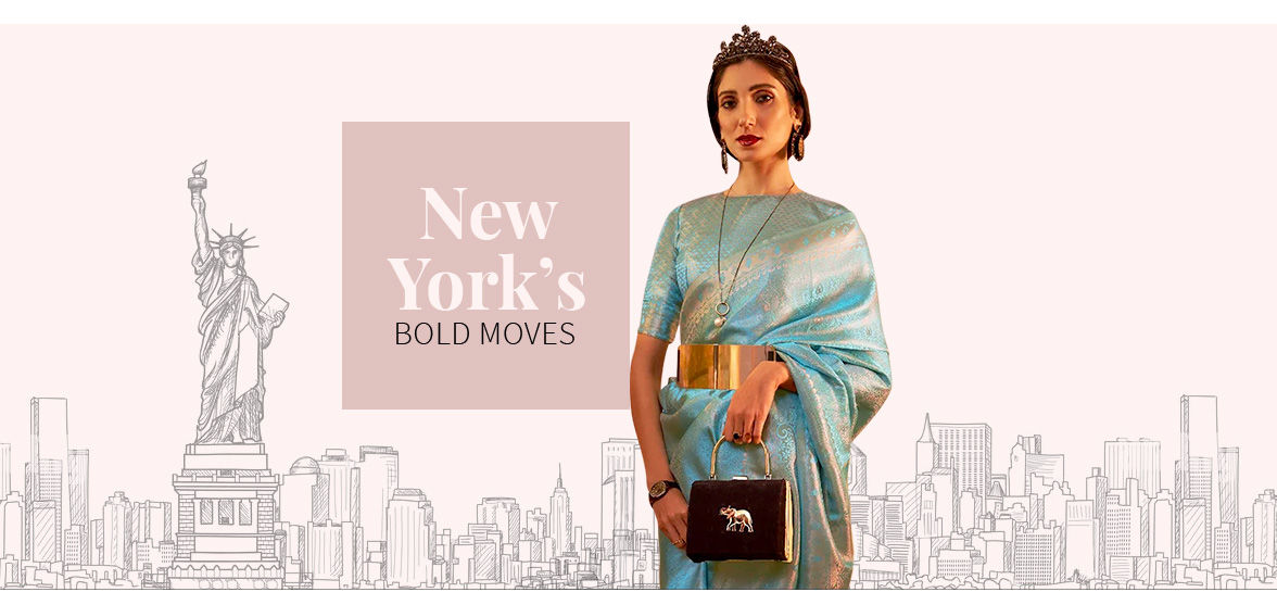 Embroidered Sarees, Lehengas with Belts, Pink Pakistani Suits, Kurtas with Art Prints. etc. inspired by New York’s fashion. Shop! Embroidered Sarees, Lehengas with Belts, Pink Pakistani Suits, Kurtas with Art Prints. etc. inspired by New York’s fashion. Shop!