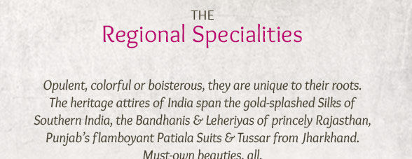 Kanchipuram, Bangalore Silks, Bandhani, Leheriya Prints, Punjabi Suits & more. Shop!
