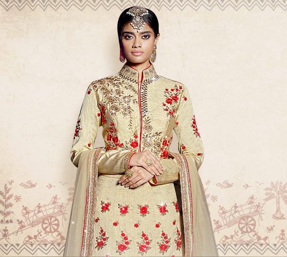 Kantha work, Gota Patti, Mirror work, Warli & Madhubani printed Attires. Shop!