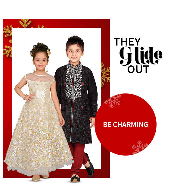 Xmas celebration: Salwar sets, dresses, kurta pyjama sets &  more for kids. Shop!