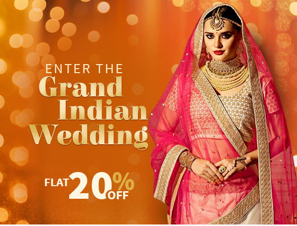 Wedding Collection: Kanchipurams, Banarasi Silks, Embroidered Lehengas and more. Shop! Wedding Collection: Kanchipurams, Banarasi Silks, Embroidered Lehengas and more. Shop!