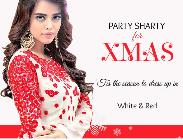 Christmas Party Wear in colors of White and Red. Shop! Christmas Party Wear in colors of White and Red. Shop!
