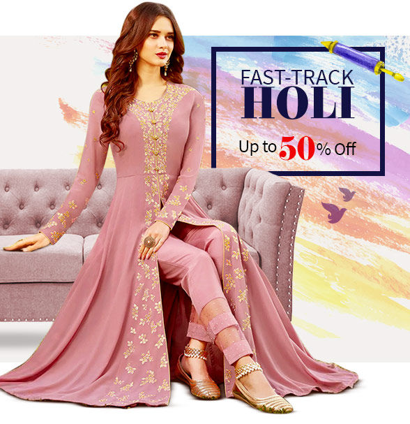 Lehariya, Bandhej, Color blocking and Ombre Attires for Holi. Shop! Lehariya, Bandhej, Color blocking and Ombre Attires for Holi. Shop!
