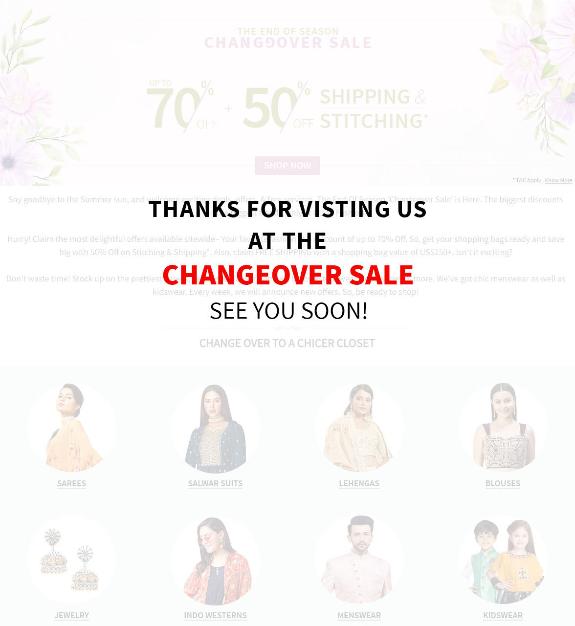 End of Season SALE: Up To 70% OFF Deals on Ethnic Wear