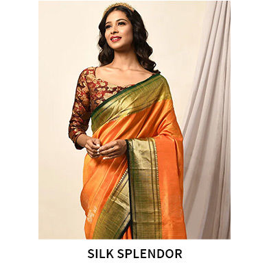 Luxe fabrics: Silk, Velvet and Brocade attires in ethnic and fusion styles. Shop!