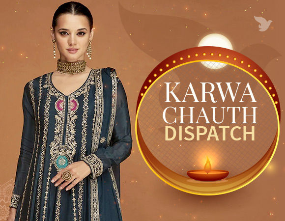 Karwa Chauth Special Ladies Embroidered Designer Gown at Rs 1450 | Majra |  Dehradun | ID: 2852663219862