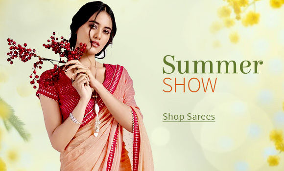 Casual Wear Sarees for Summer in vibrant hues & attractive prints. Shop!