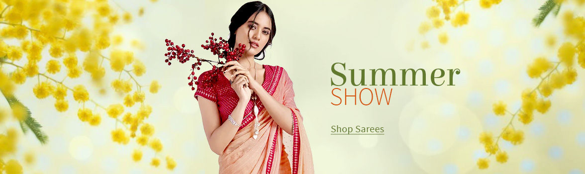 Casual Wear Sarees for Summer in vibrant hues & attractive prints. Shop!