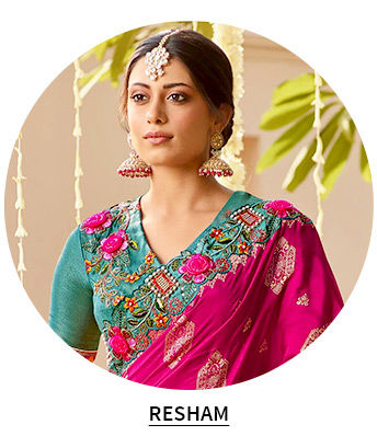Resham Work Sarees. Shop!