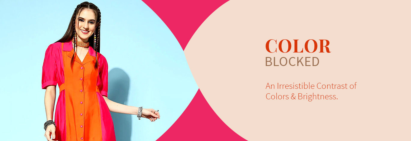 On-trend Color-Blocked Attires. Shop!