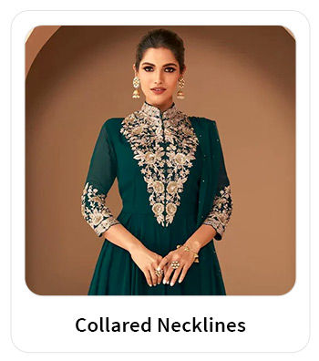 Collared Necklines: Kurtas, Abaya Style Suits, Blouses & more for the season. Shop!
