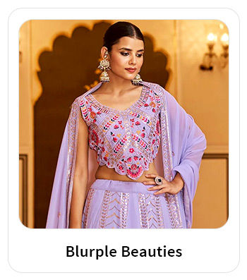Sarees, Salwar Suits, Lehengas, etc. in shades of Purple. Shop!