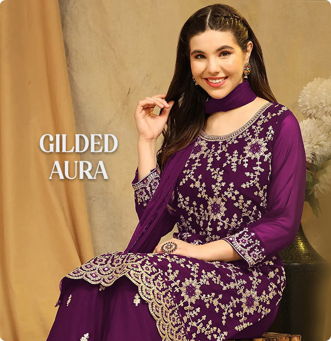 Attires with Zari work. Shop!