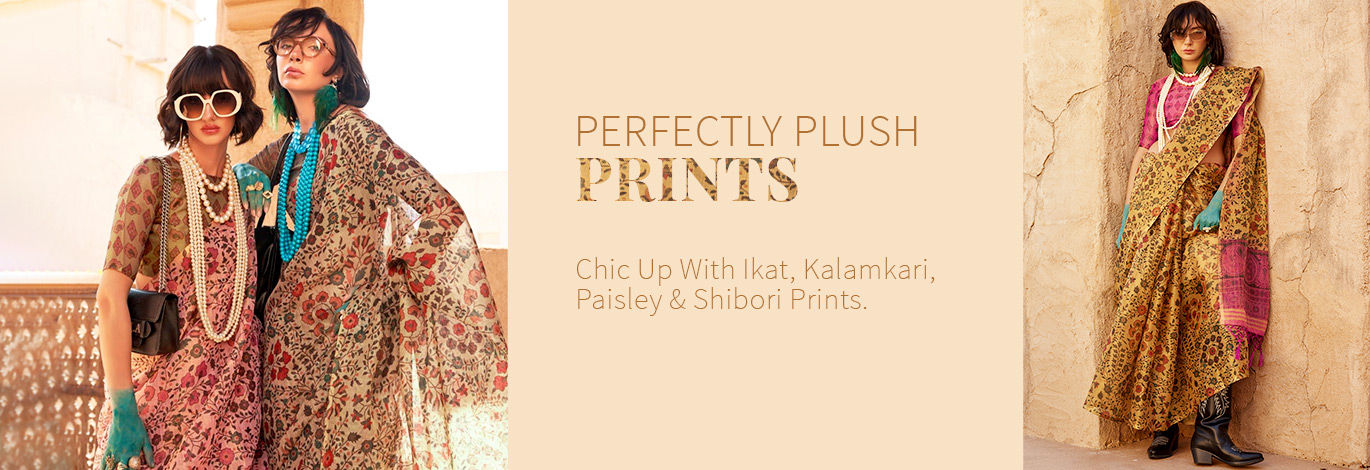 Indian wear with Block Print, Paisley Print, Ikat Print, Bagru Print, etc. Shop!