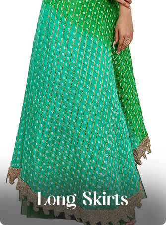 Plus size Long Skirts in Cotton, Georgette, Silk, & more. Shop!