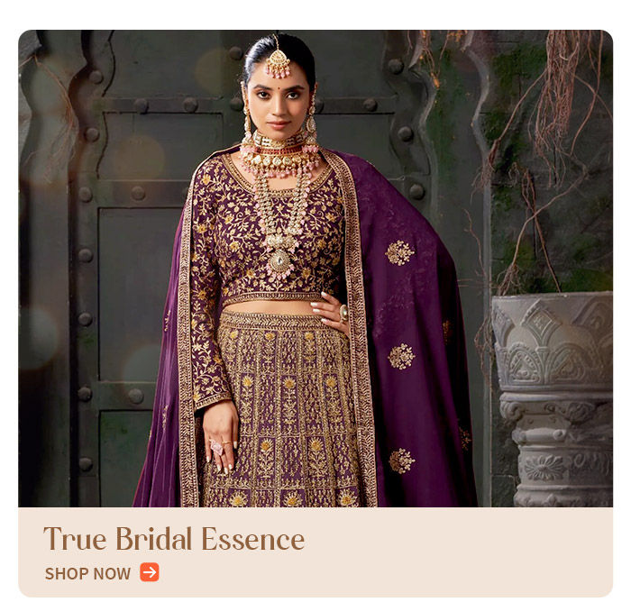 Bridal Collection of Abaya Suits, Circular Lehengas, Banarasi Sarees, and more. Shop now!