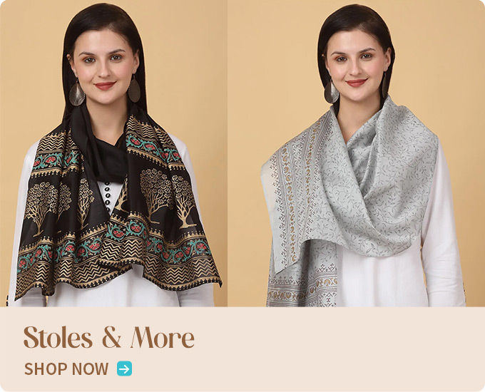 Art of layering: Stoles, Scarves, Dupattas & More. Shop!