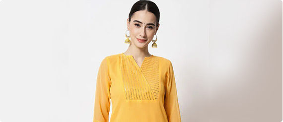 Flowy and breezy, Georgette Kurtis for every body type. Take your pick! Flowy and breezy, Georgette Kurtis for every body type. Take your pick!