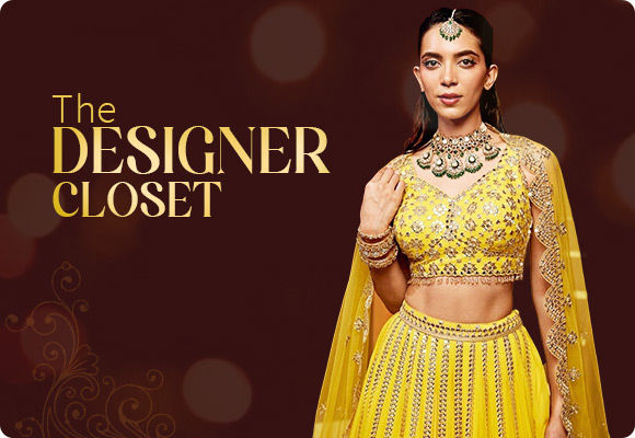 The Designer Closet: Indian sarees, salwar suits, Menswear, Indo-western fashion, and more. Shop!