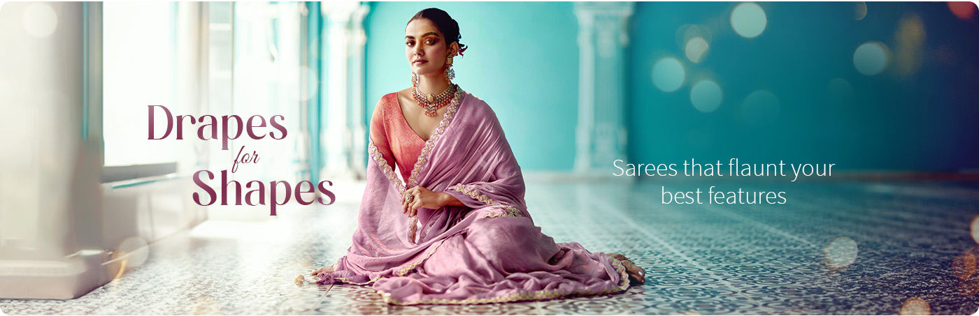 Sarees For Every Body Type: Pear, Column, Apple, Hourglass, and Inverted Triangle. Shop! Sarees For Every Body Type: Pear, Column, Apple, Hourglass, and Inverted Triangle. Shop!