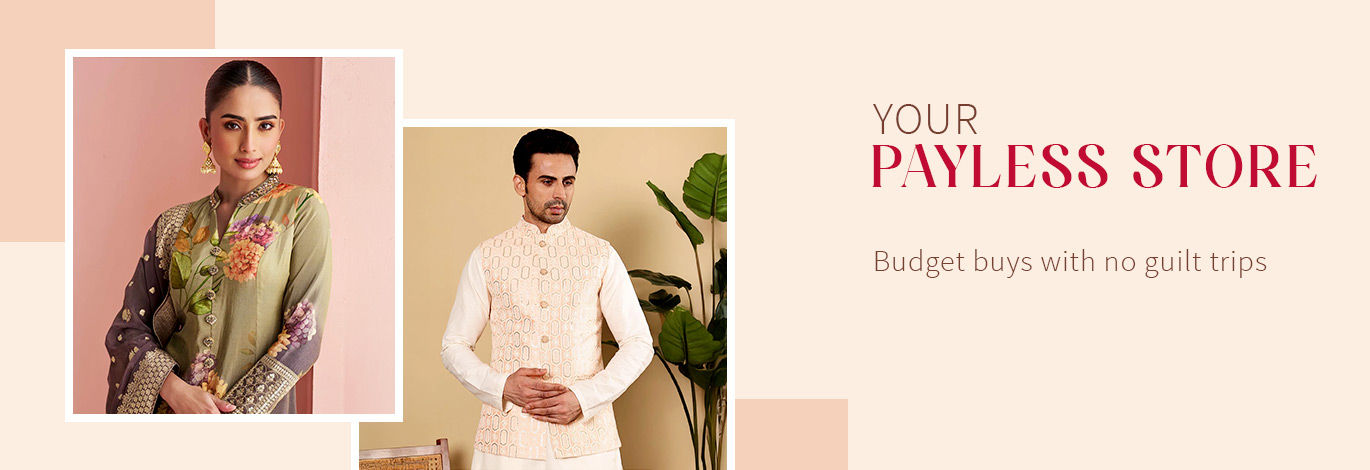 Affordable range of Woven & Plain Sarees, Digital Printed Suits, Kurtas, Dresses & Nehru jackets. Shop!
