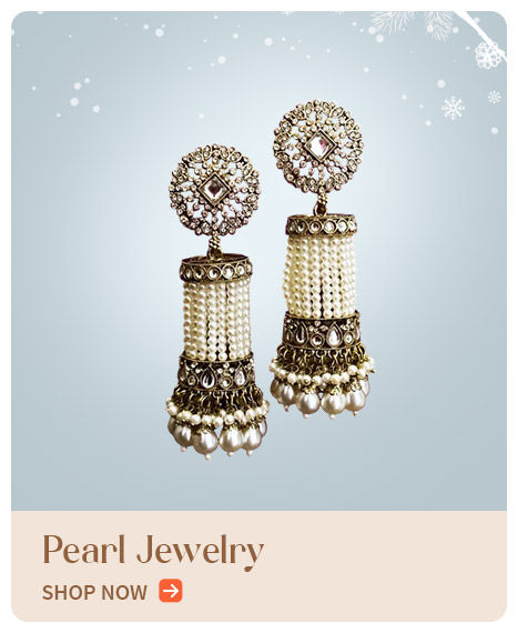 Necklaces, Earrings, Chandbalis & more in Pearl Jewelry. Shop!