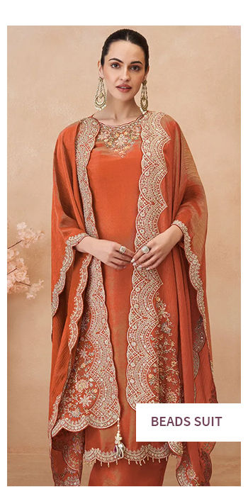 Check out a spectacular collection of bead work ethnic & fusion styles. Shop!