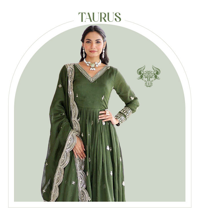 Zodiac Palette 2026: Green Indian & Contemporary Styles for Taurus. Here! Zodiac Palette 2026: Green Indian & Contemporary Styles for Taurus. Here!