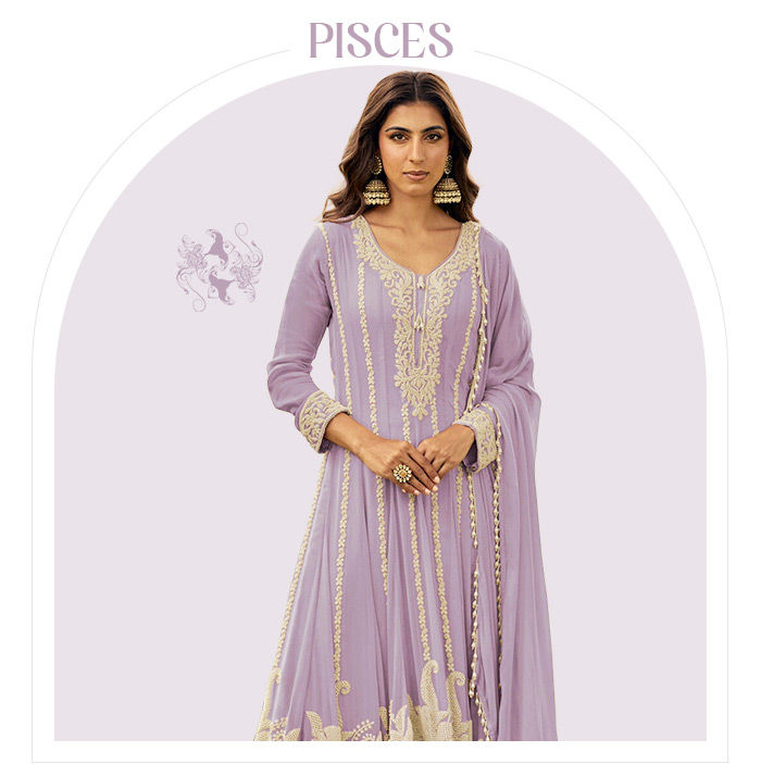 Zodiac Palette 2026: Lavender Indian & Fusion Fits for Pisces. Shop! Zodiac Palette 2026: Lavender Indian & Fusion Fits for Pisces. Shop!