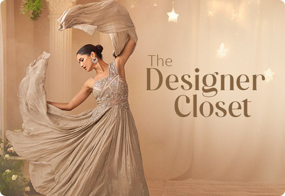The Designer Closet: Indian sarees, salwar suits, Menswear, Indo-western fashion, and more. Shop!