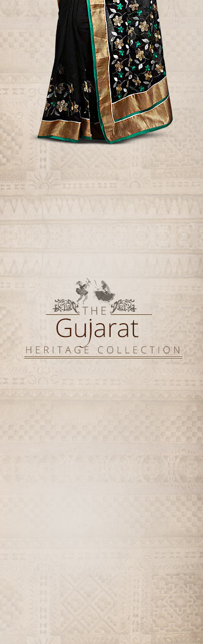 Tie-n-Dye Printed Ensembles in organic colors from Gujarat. Possess!